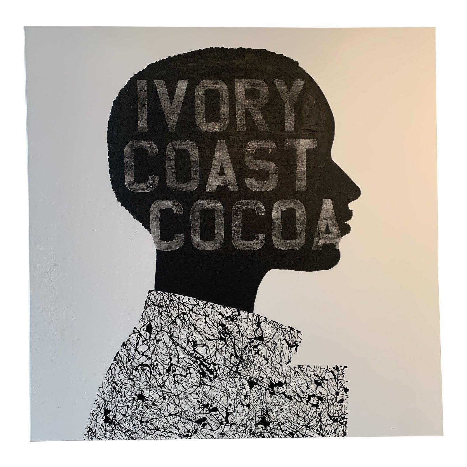 Ivory Coast  - Mixed Media Art by Jo Baskerville