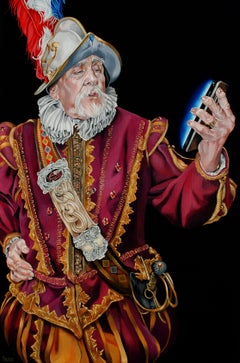 Sir Francis Awaits Notification, Gemälde, Öl auf Leinwand