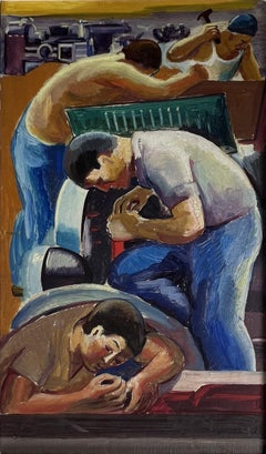 Uomini che lavorano Studio murale Scena americana Realismo sociale Metà del XX secolo Moderno