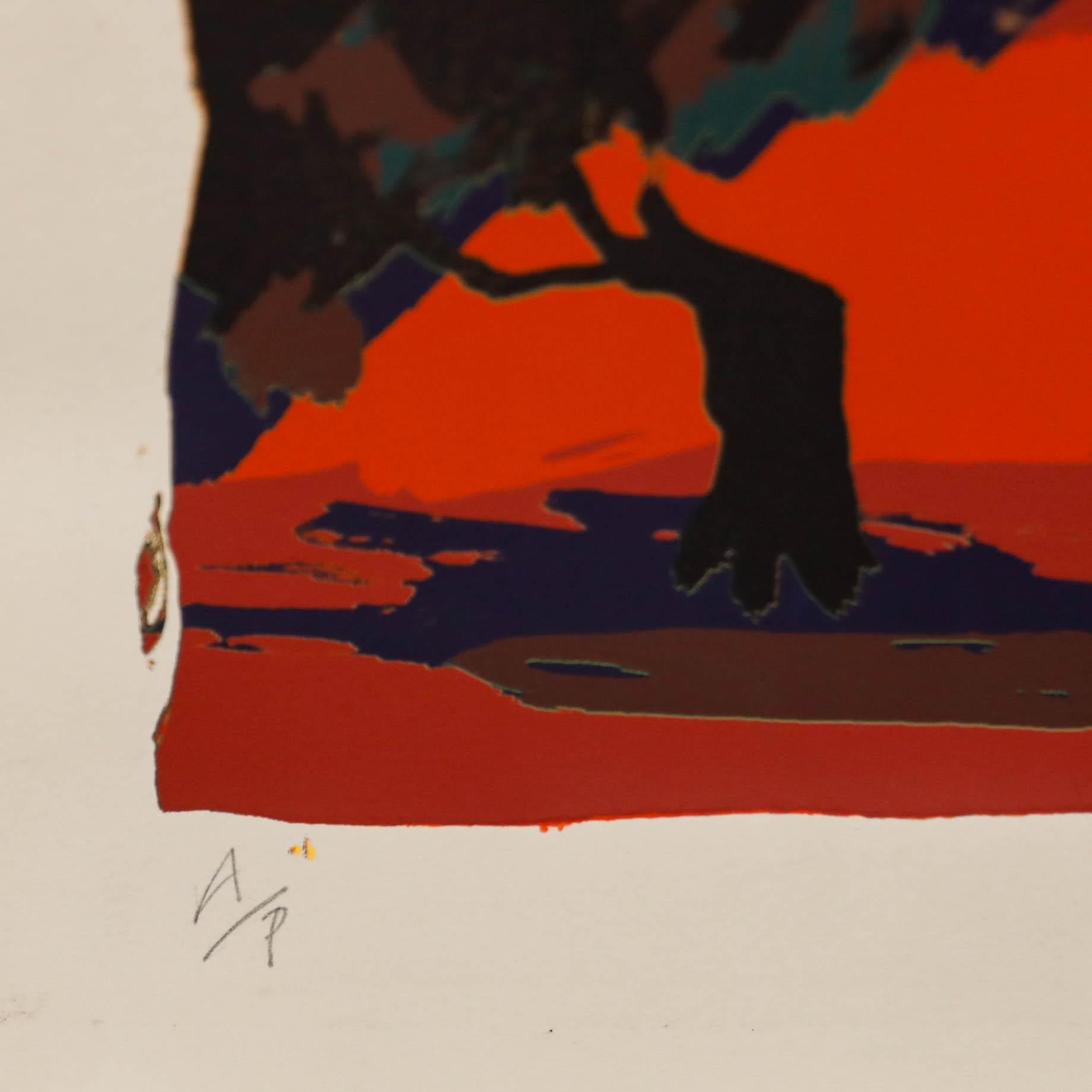 Jo de Pear - Prueba de artista Siglo XX Serigrafía, Paisaje abstracto 2