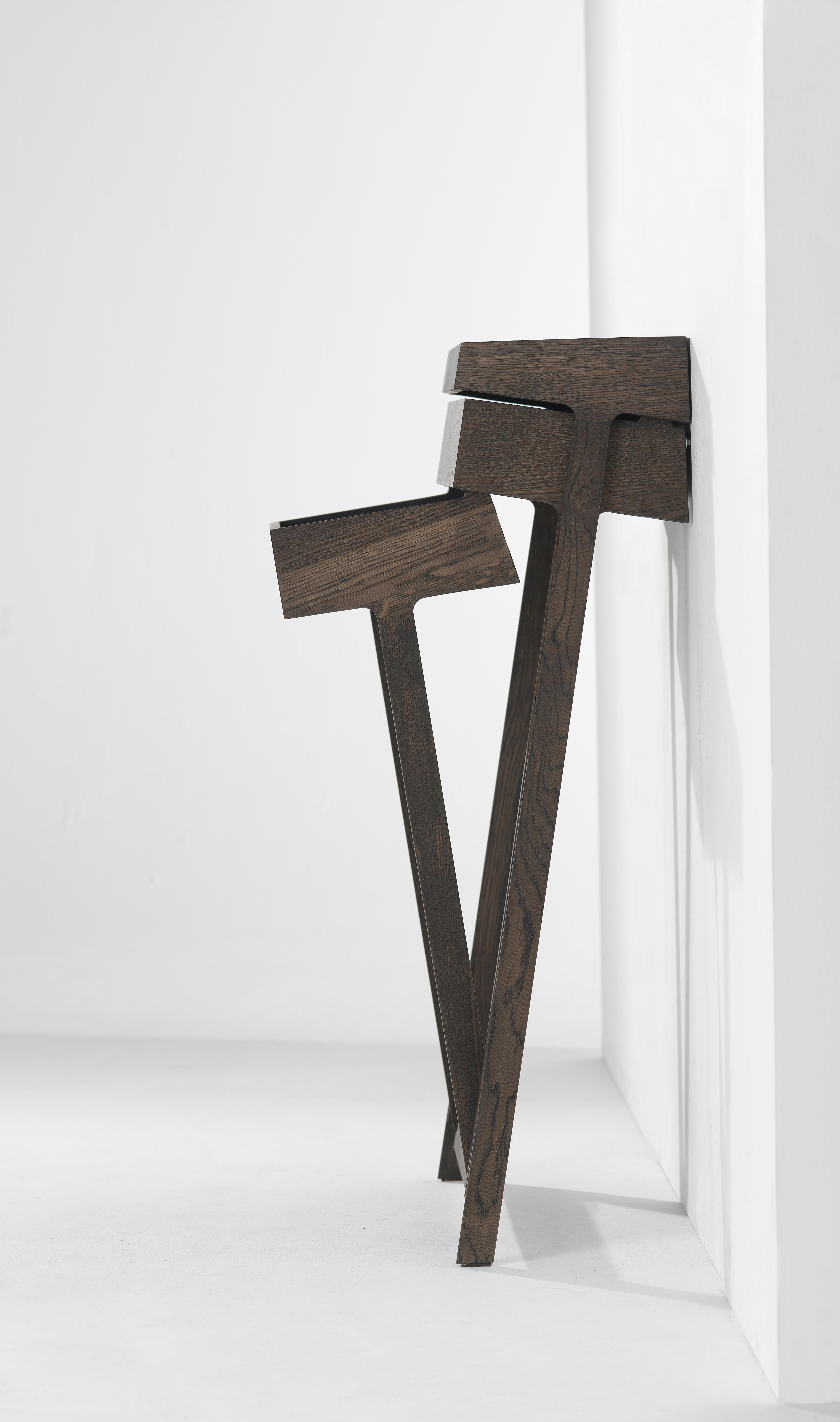 Chêne JO - Armoire en bois massif Pivot vert profond en vente