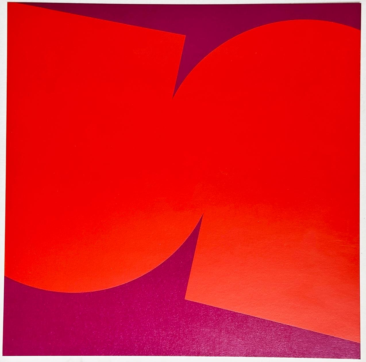 Concrete Geometric Abstract Composition 1969 Begian Hand Signed