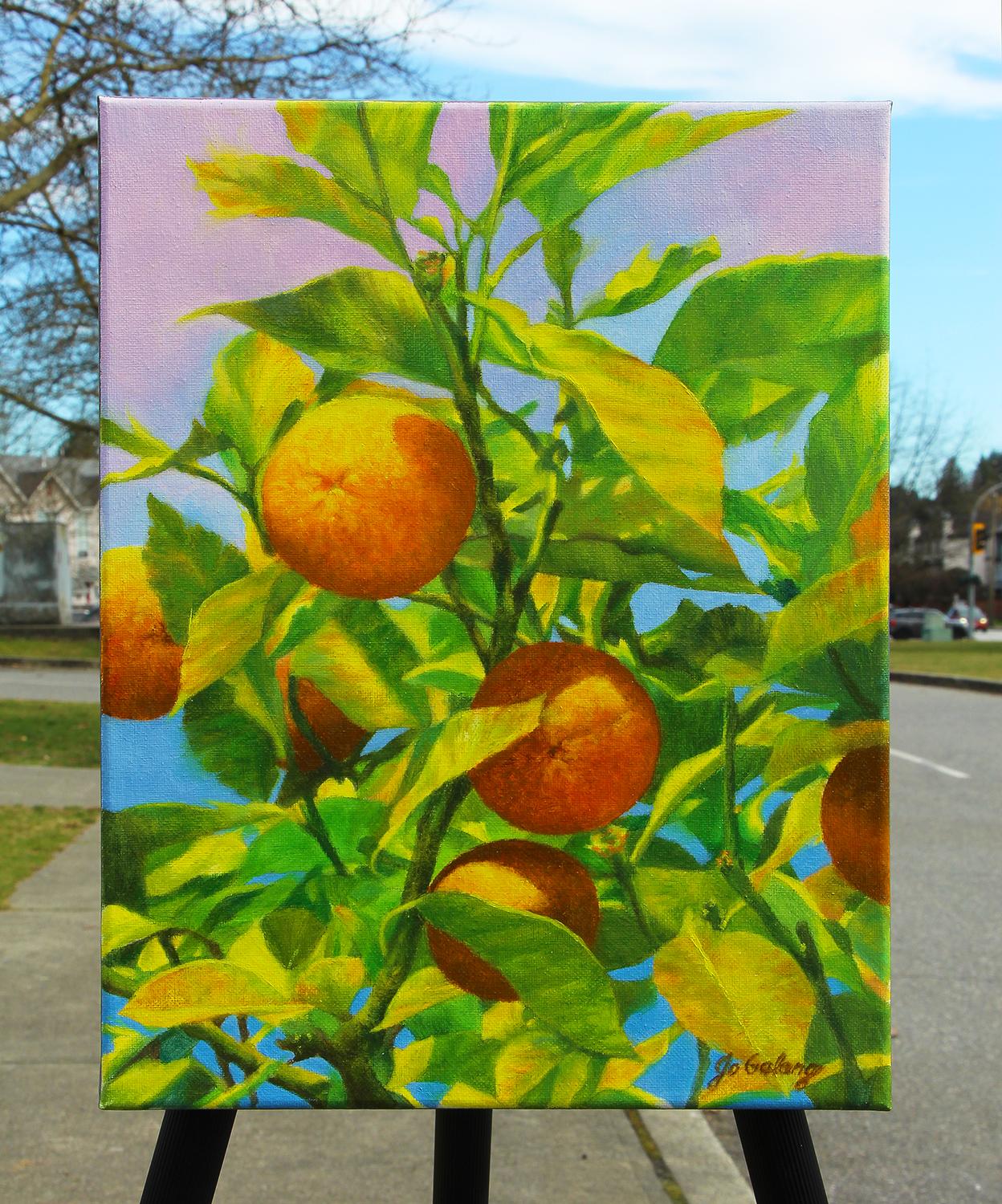 <p>Comentarios del artista<br>Un naranjo capta la belleza vibrante y la abundancia de la naturaleza. Los sutiles degradados del cielo realzan la calidez y serenidad de la pieza. La composición evoca alegría y tranquilidad, celebrando los sencillos