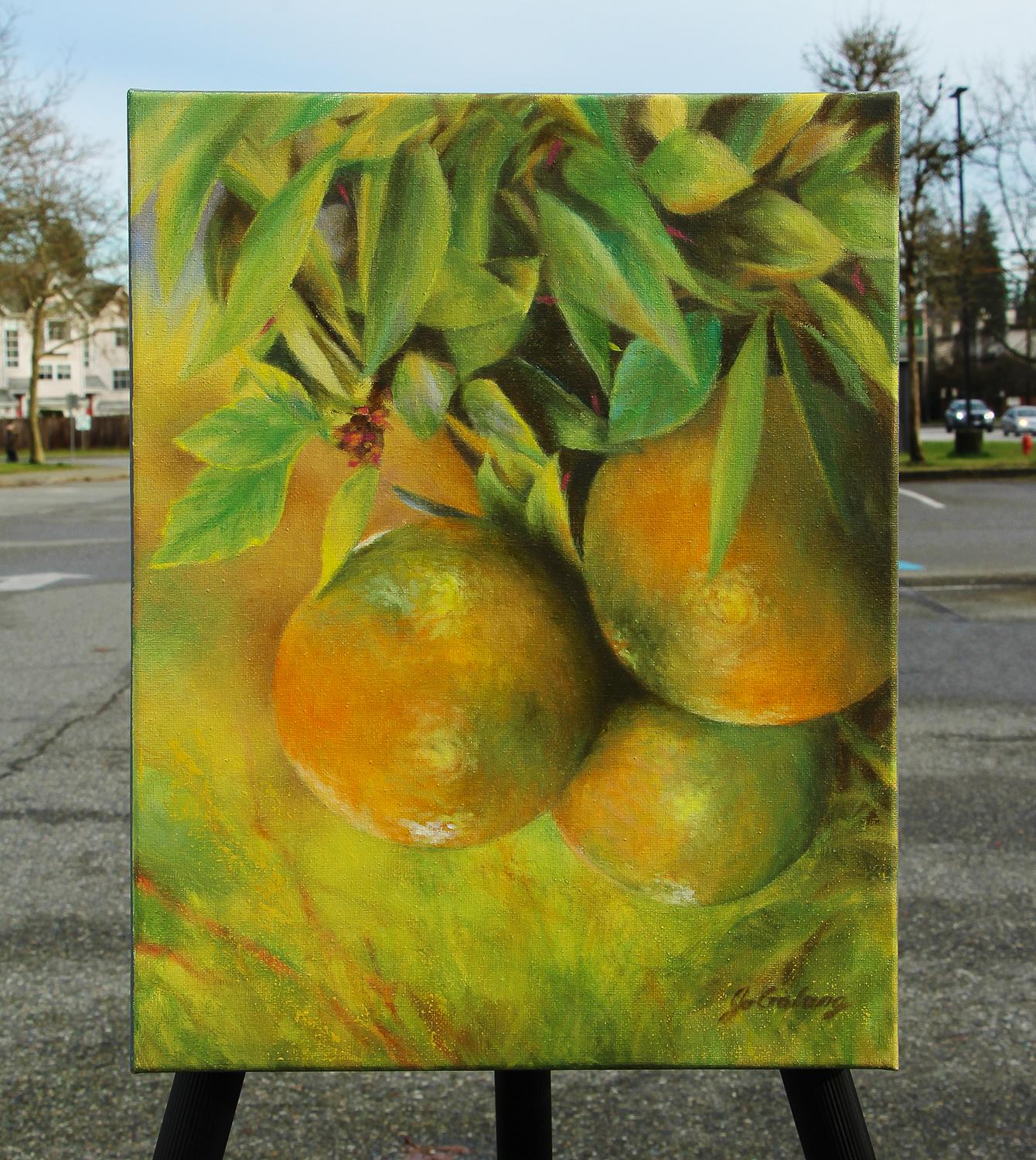 <p>Artist Comments<br />The vibrant colors in this piece highlight a dynamic interplay of orange and green hues, evoking freshness and vitality. It captures the essence of abundance and celebrates the simple pleasures found in nature. A reflection