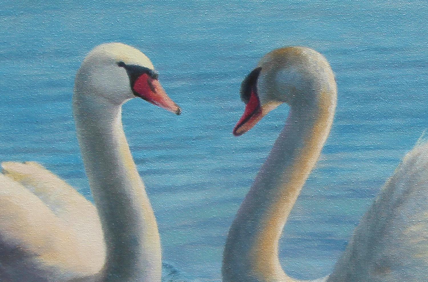 ¿Bailamos?, Pintura al óleo - Animal Painting Gris de Jo Galang