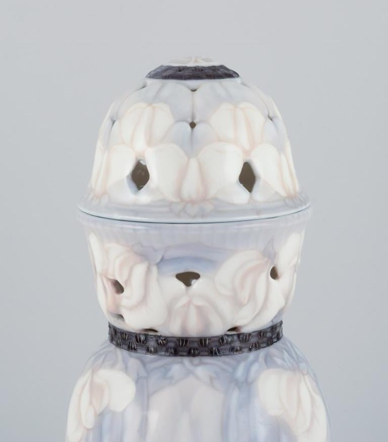 Danish Jo Hahn Locher for Bing & Grøndahl. Large and impressive Art Nouveau vase. For Sale