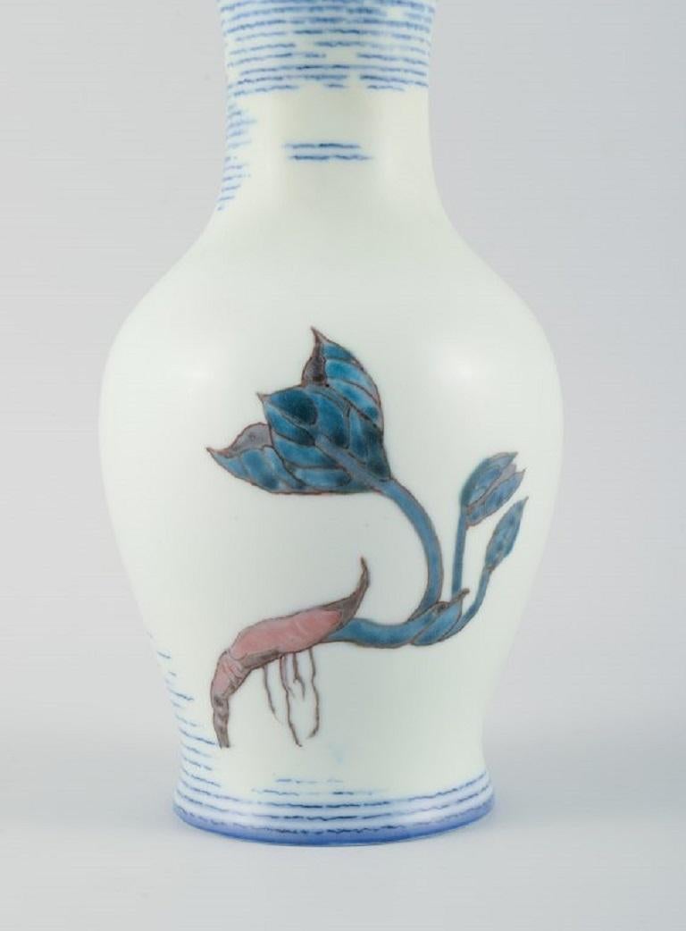 Art déco Jo Hahn Locher pour Bing & Grøndahl, Vase Art Déco unique, années 1930 en vente