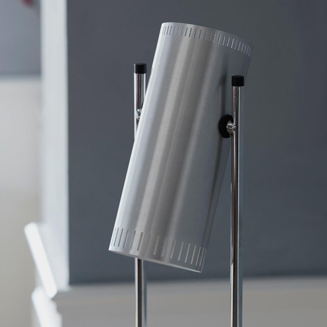 Jo Hamburg 'Trombone' Floor Lamp in Brushed Aluminum for Warm Nordic In New Condition In Glendale, CA
