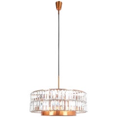 Jo Hammerborg Attributed for Fog & Mørup Large Chandelier Denmark Lamp, 1960
