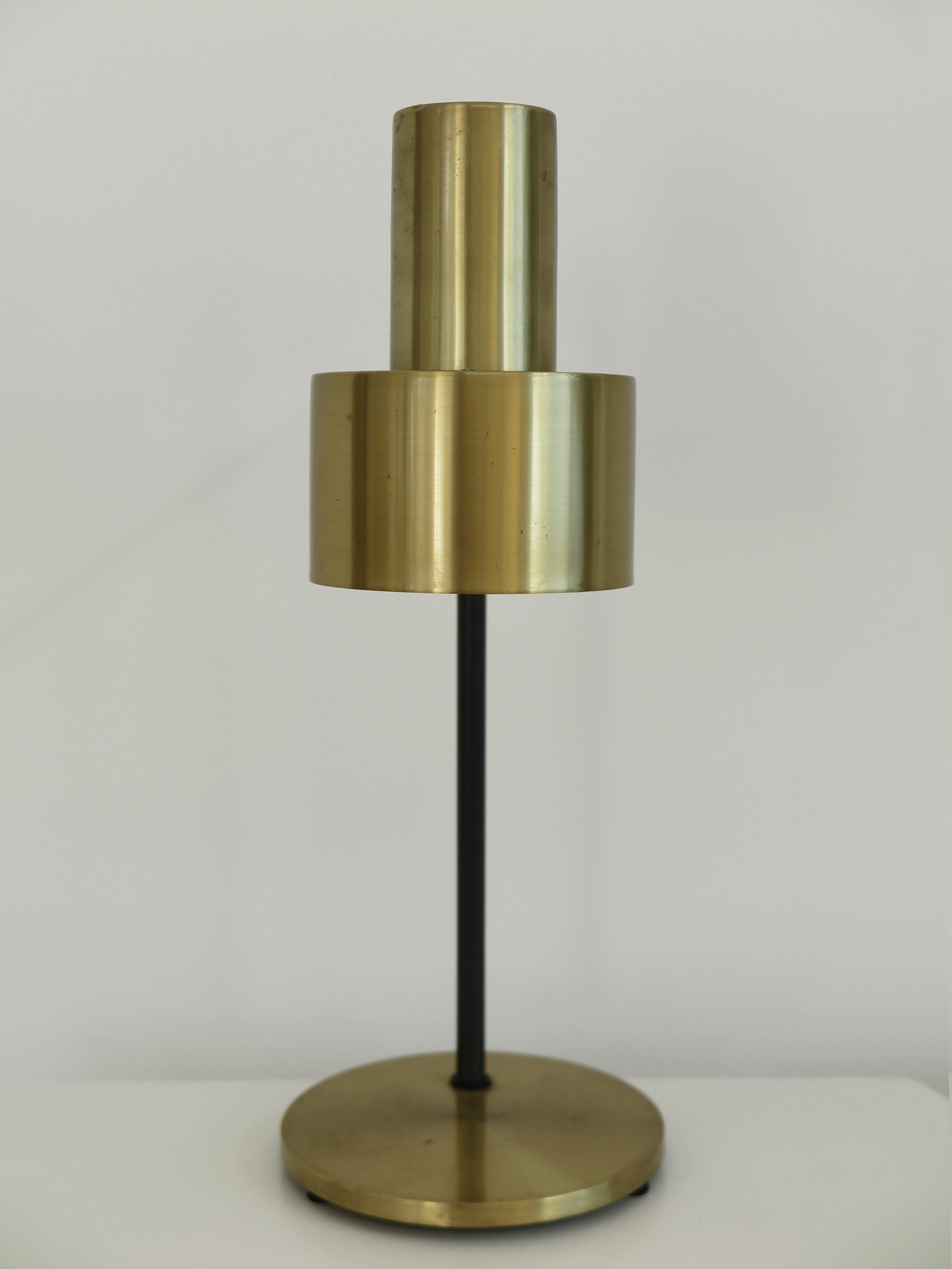 Danish Jo Hammerborg Brass Scandinavian Senior Lamp for Fog & Morup, 1960s
