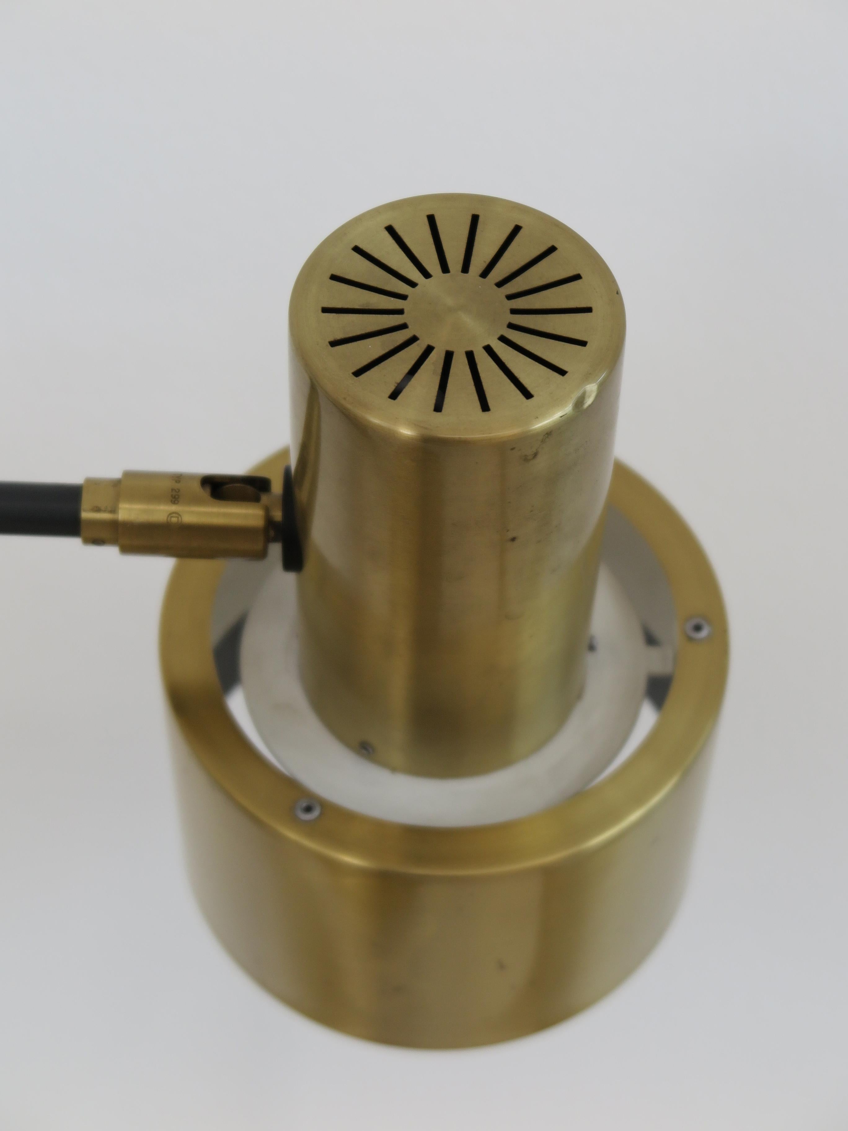 Jo Hammerborg Brass Scandinavian Senior Lamp for Fog & Morup, 1960s 1
