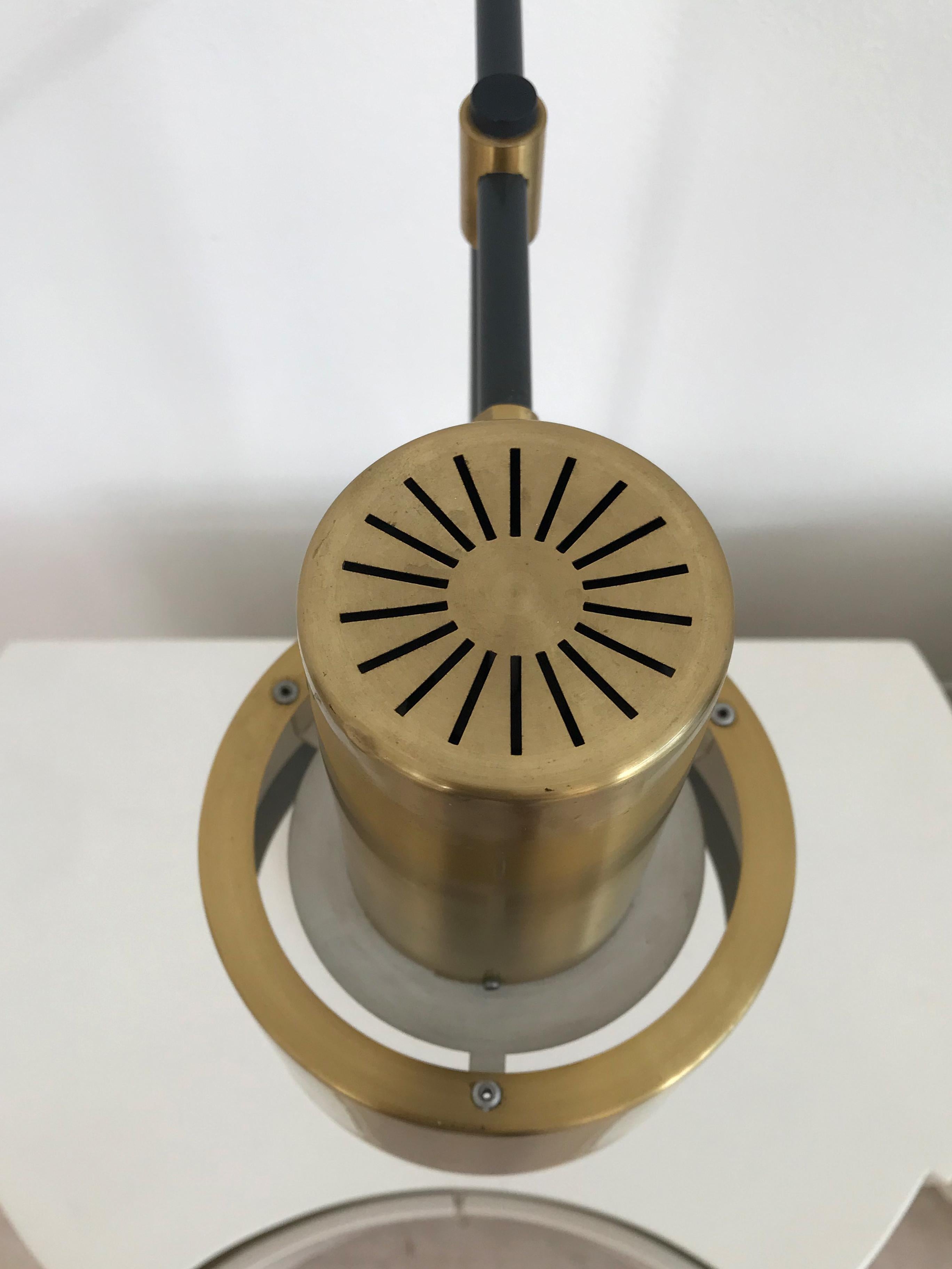 Jo Hammerborg Brass Scandinavian Senior Lamp for Fog & Morup, 1960s 2
