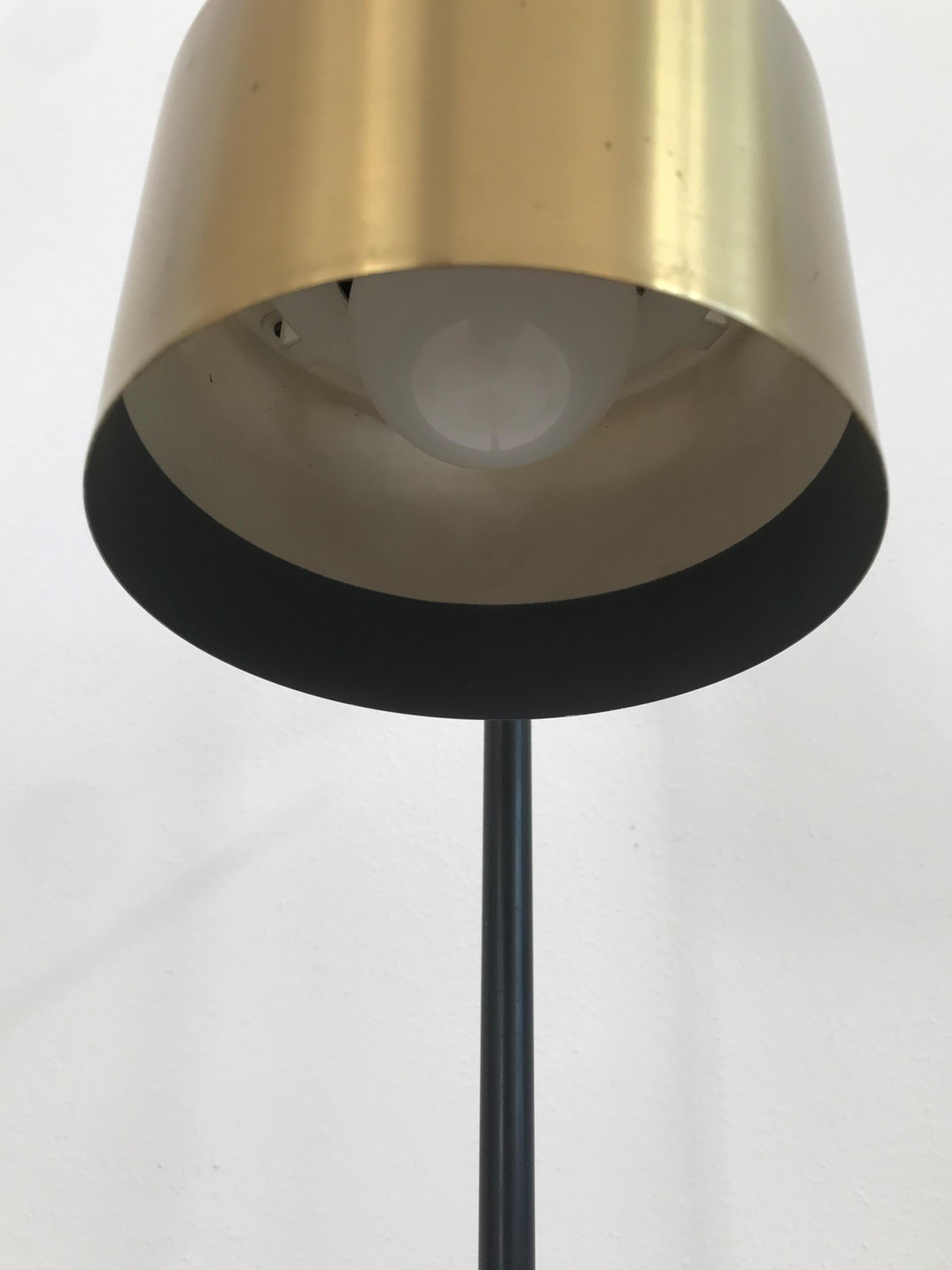 Jo Hammerborg Brass Scandinavian Senior Lamp for Fog & Morup, 1960s 3