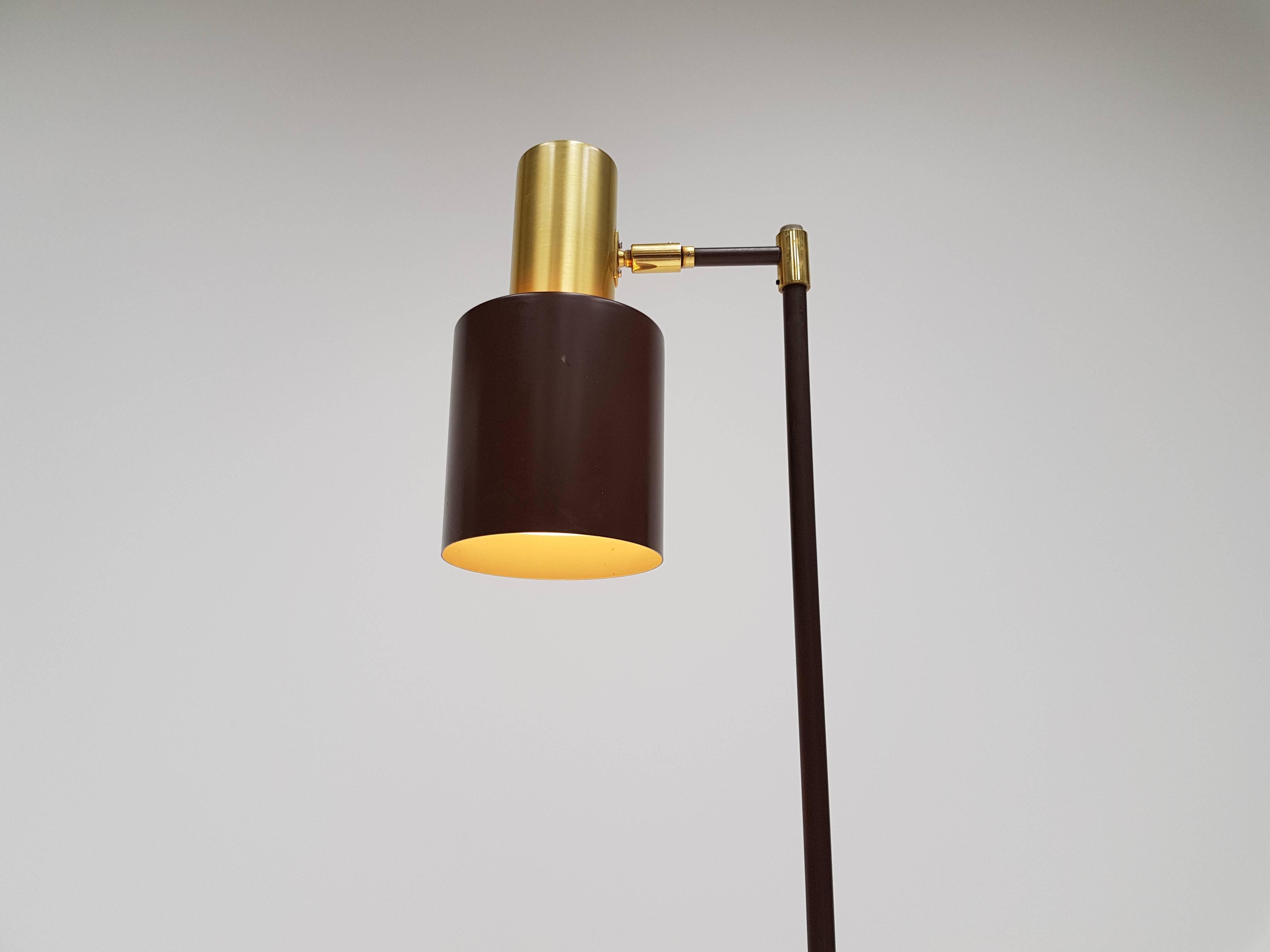 Jo Hammerborg Brass 'Studio' Floor Lamp for Fog & Mørup, 1960s 1