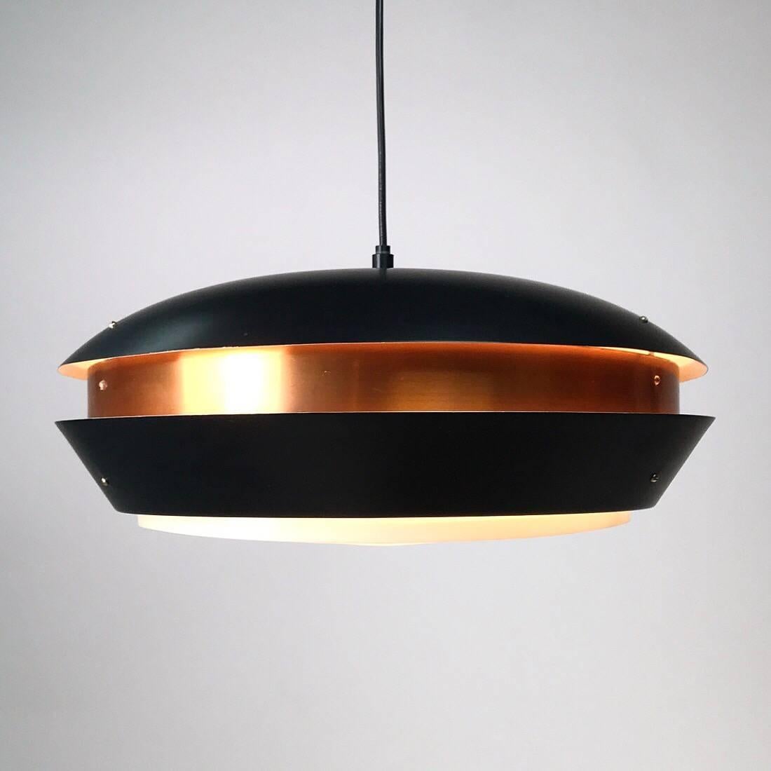 Jo Hammerborg Copper Ceiling Light by Fog & Mørup, Denmark, 1960s In Excellent Condition In Haderslev, DK