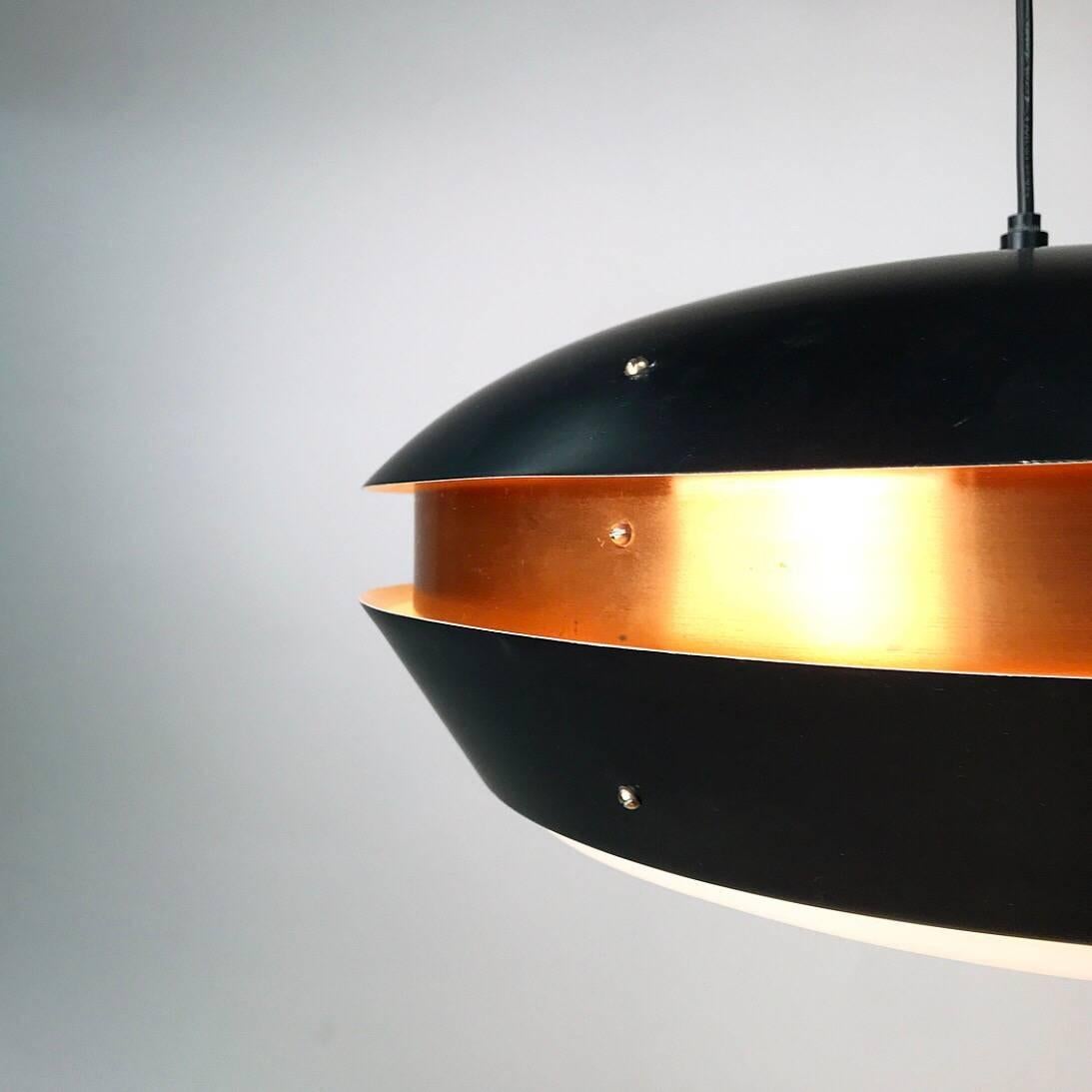 Jo Hammerborg Copper Ceiling Light by Fog & Mørup, Denmark, 1960s 1