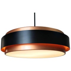 Jo Hammerborg Copper Ceiling Light Dano Circular by Fog and Morup 1963