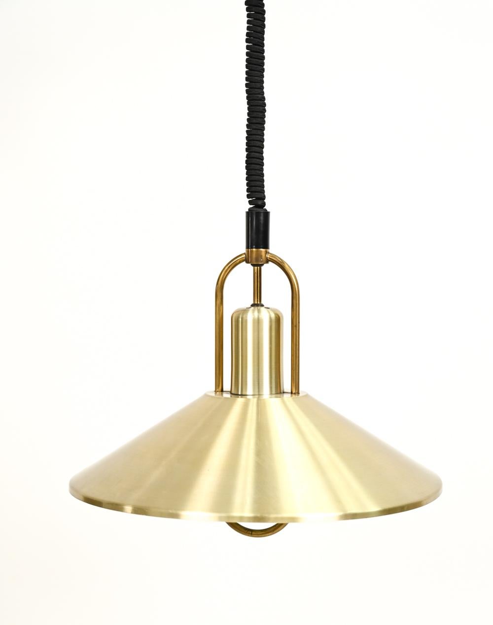 Mid-Century Modern Jo Hammerborg for Fog & Morup Brass Pendant Light