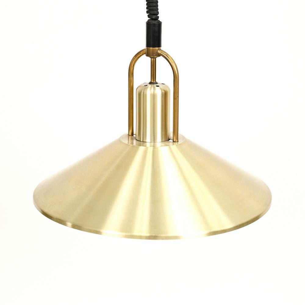 Jo Hammerborg for Fog & Morup Brass Pendant Light In Good Condition In Norwalk, CT