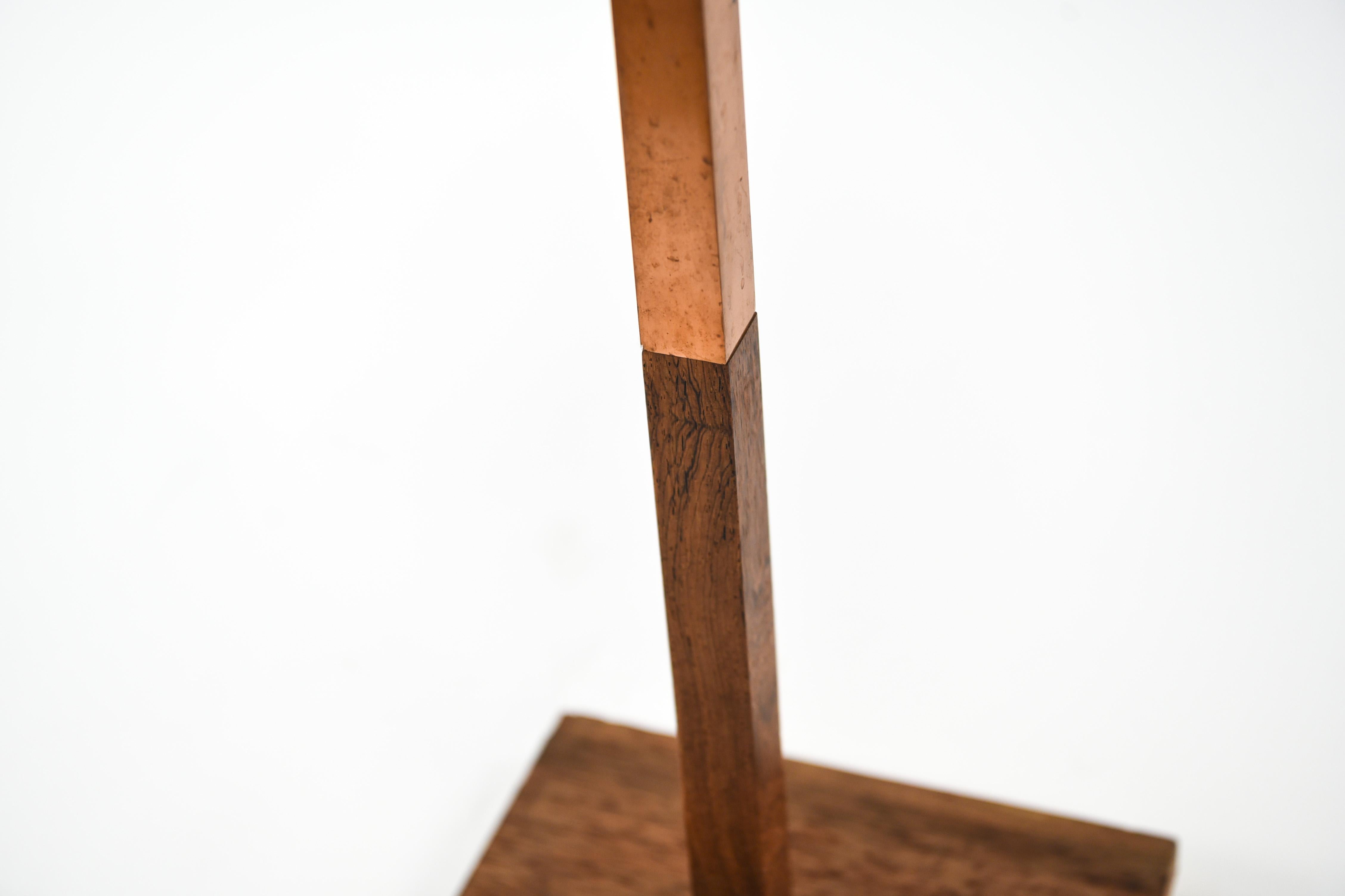 Jo Hammerborg for Fog & Mørup Rosewood and Copper Floor Lamp 2