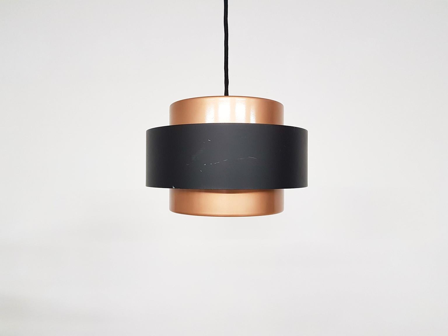 Lampe à suspension en cuivreJuno de Jo Hammerborg pour Fog &amp;amp; Morup, style danois moderne des années 1960 en vente 1