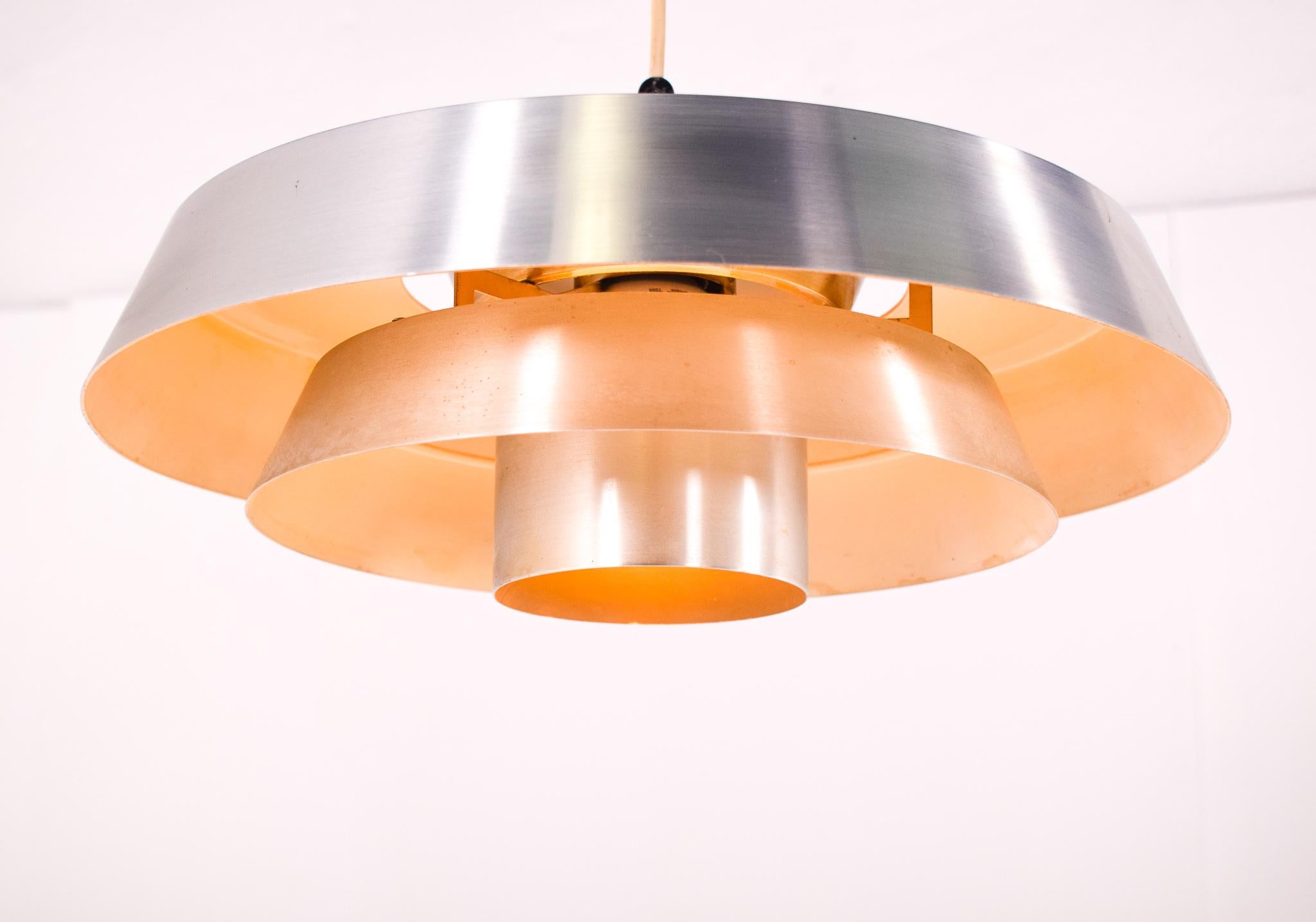 Jo Hammerborg Nova Aluminium Pendant for Fog & Mørup, 1960s In Good Condition In Lisboa, Lisboa