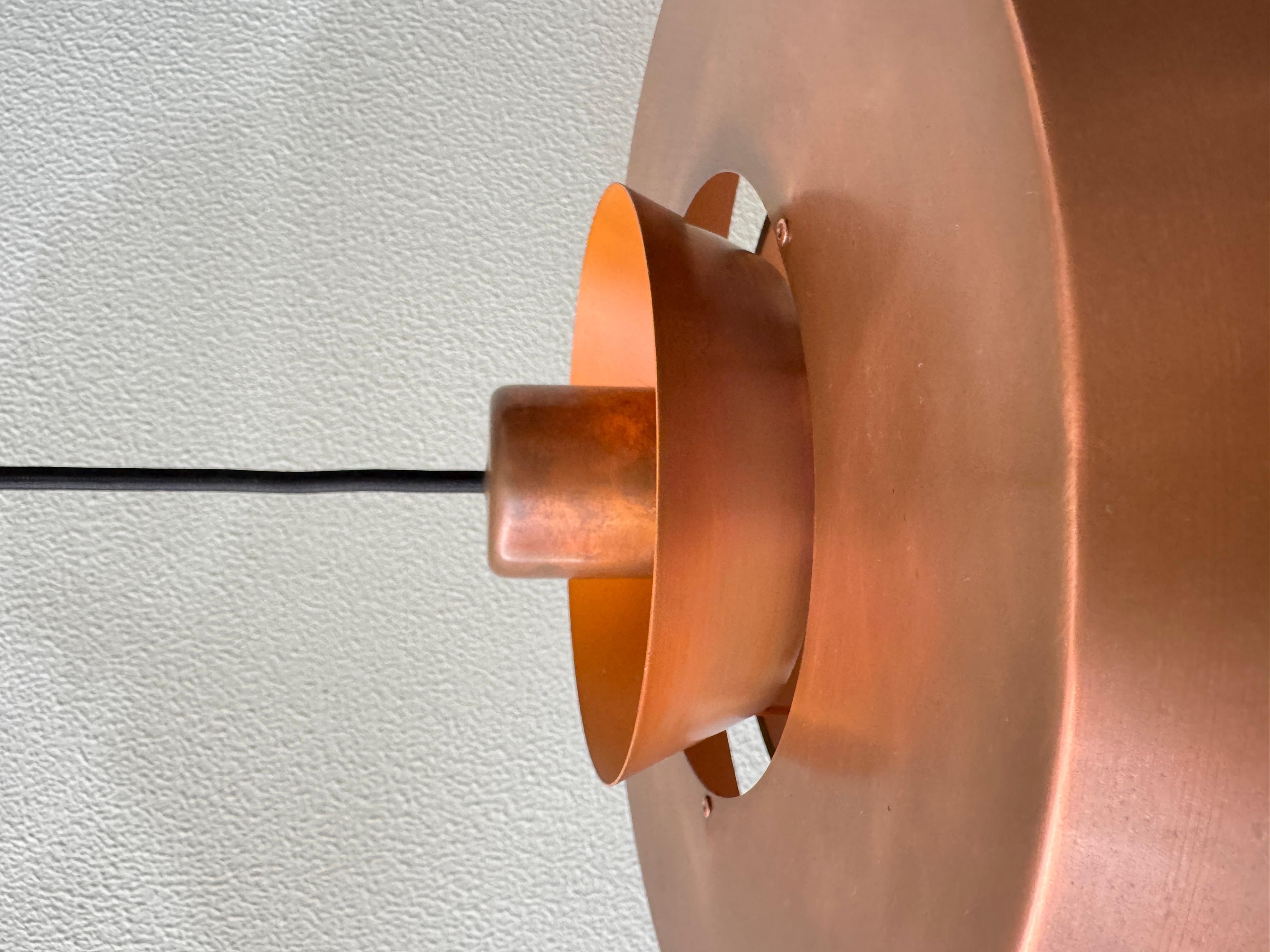 Jo Hammerborg Nova Patinated Copper Ceiling Lamp Fog & Mørup Denmark 1960s For Sale 8