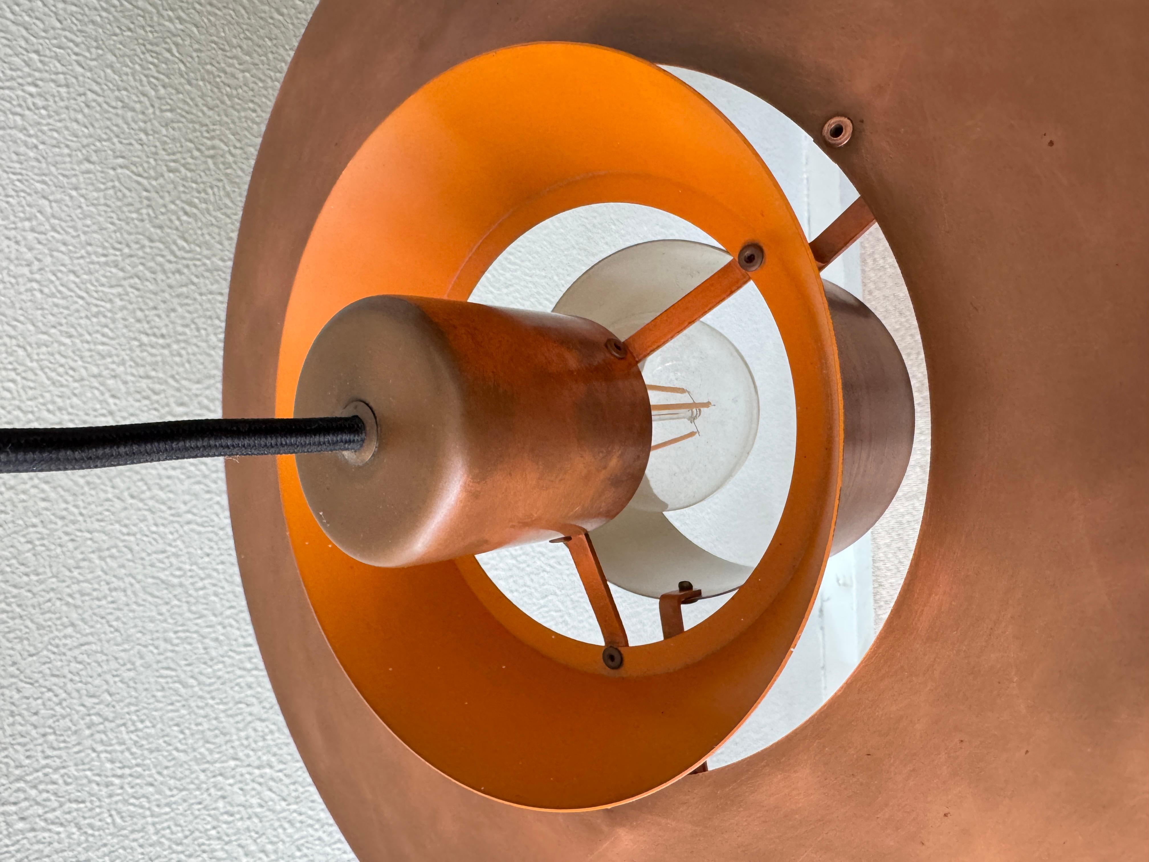 Jo Hammerborg Nova Patinated Copper Ceiling Lamp Fog & Mørup Denmark 1960s For Sale 10