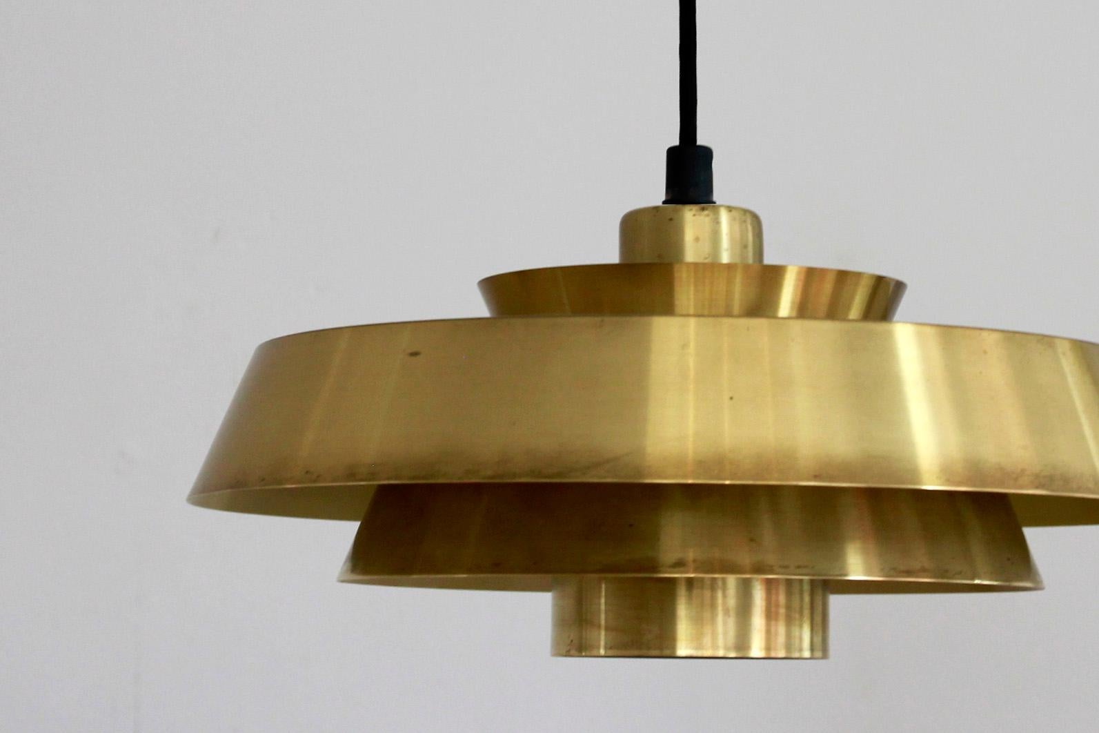 Jo Hammerborg Nova Pendant in Brass for Fog & Mørup, Denmark, 1960s In Good Condition In Amsterdam, Noord Holland