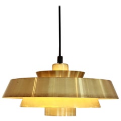 Jo Hammerborg Nova Pendant in Brass for Fog & Mørup, Denmark, 1960s