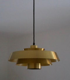 Jo Hammerborg, "Nova" Pendant Light, Brass, Fog & Mørup, Denmark, 1960s