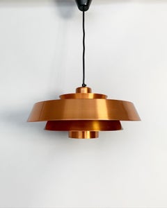 Jo Hammerborg Nova Pendant Light Copper Fog & Morup Denmark 1960s