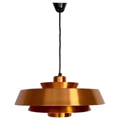 Jo Hammerborg Nova Pendant Light Copper Fog & Morup Denmark 1960s
