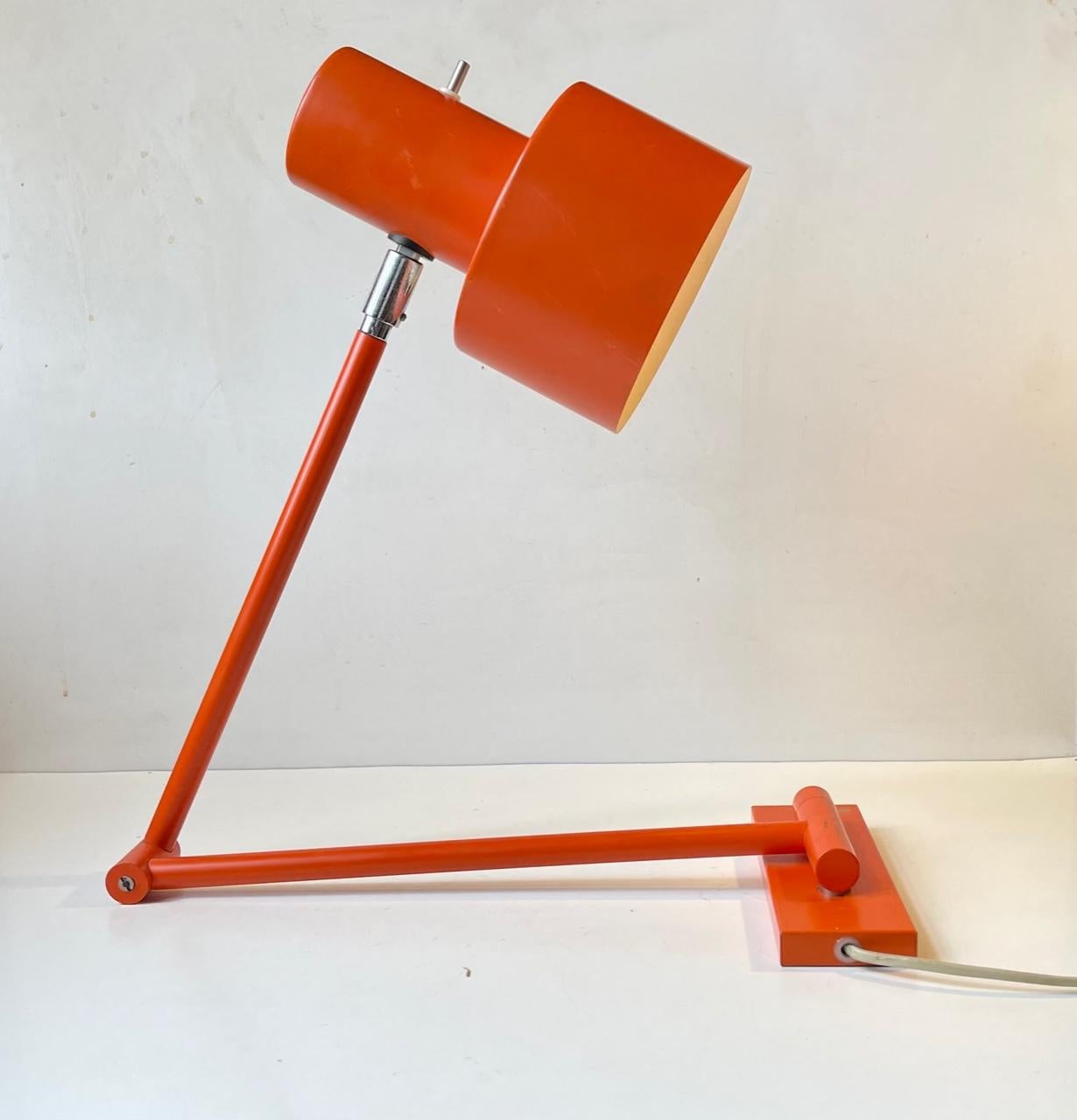 Jo Hammerborg Orange Skala Swing Arm Wall Lamp for Fog & Mørup For Sale 3