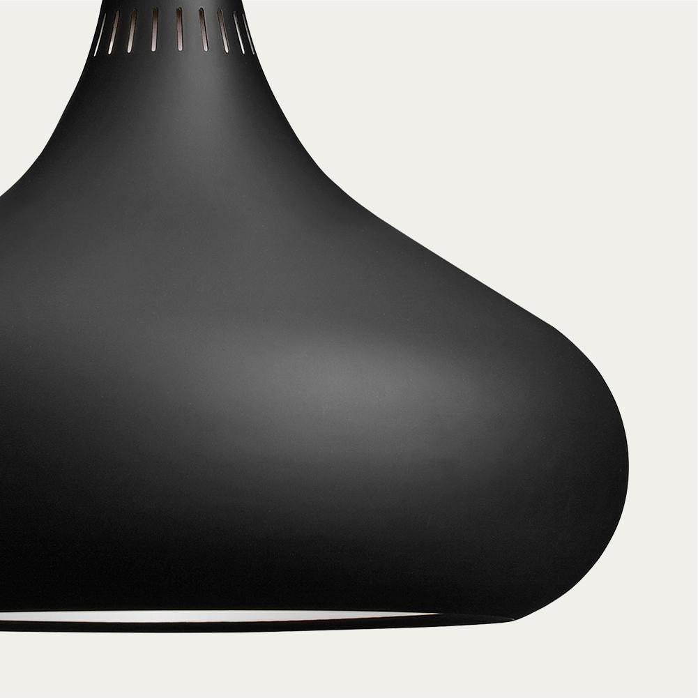 Painted Jo Hammerborg 'Orient' Pendant Lamp for Fritz Hansen in Black and Rosewood For Sale