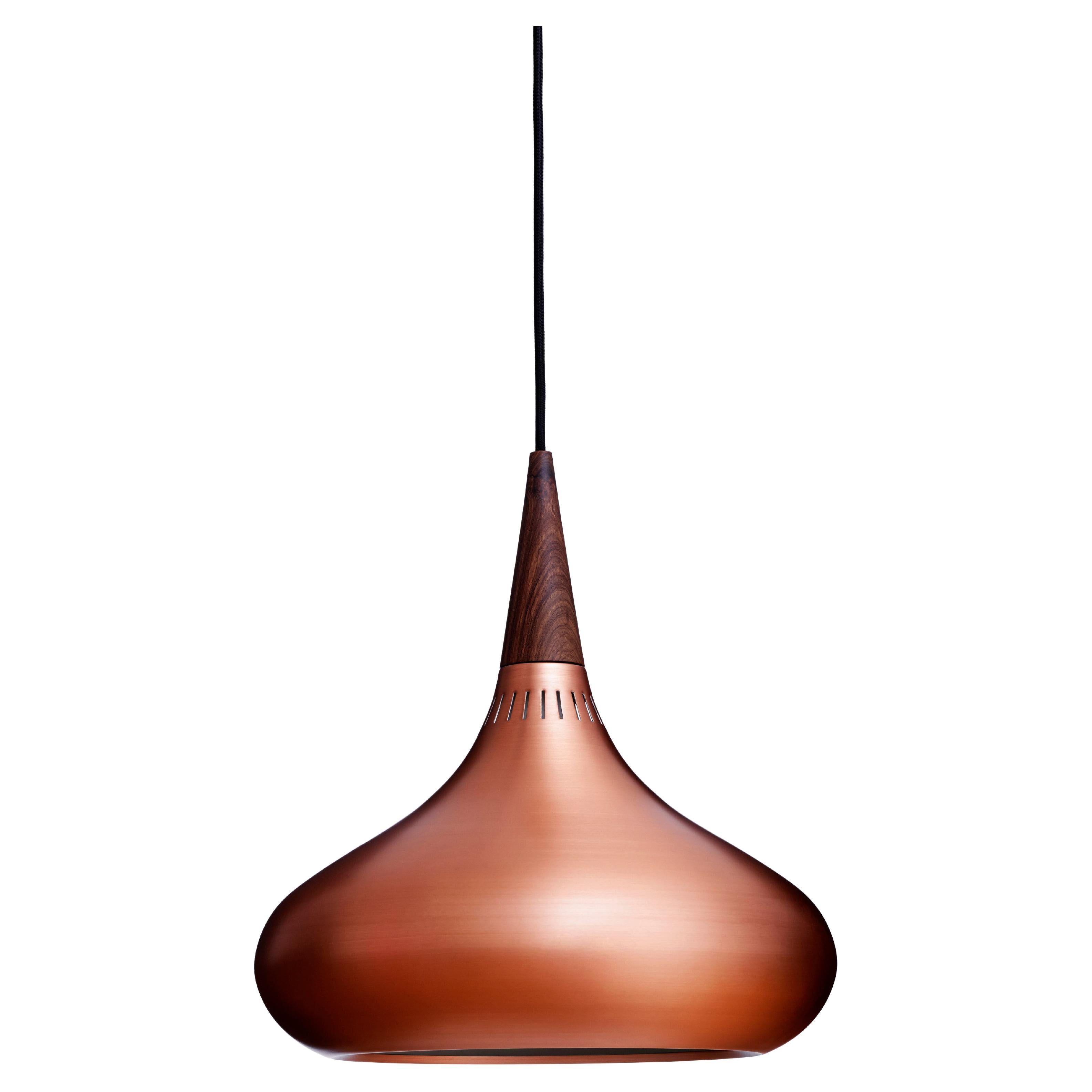 Jo Hammerborg 'Orient' Pendant Lamp for Fritz Hansen in Copper and Rosewood For Sale