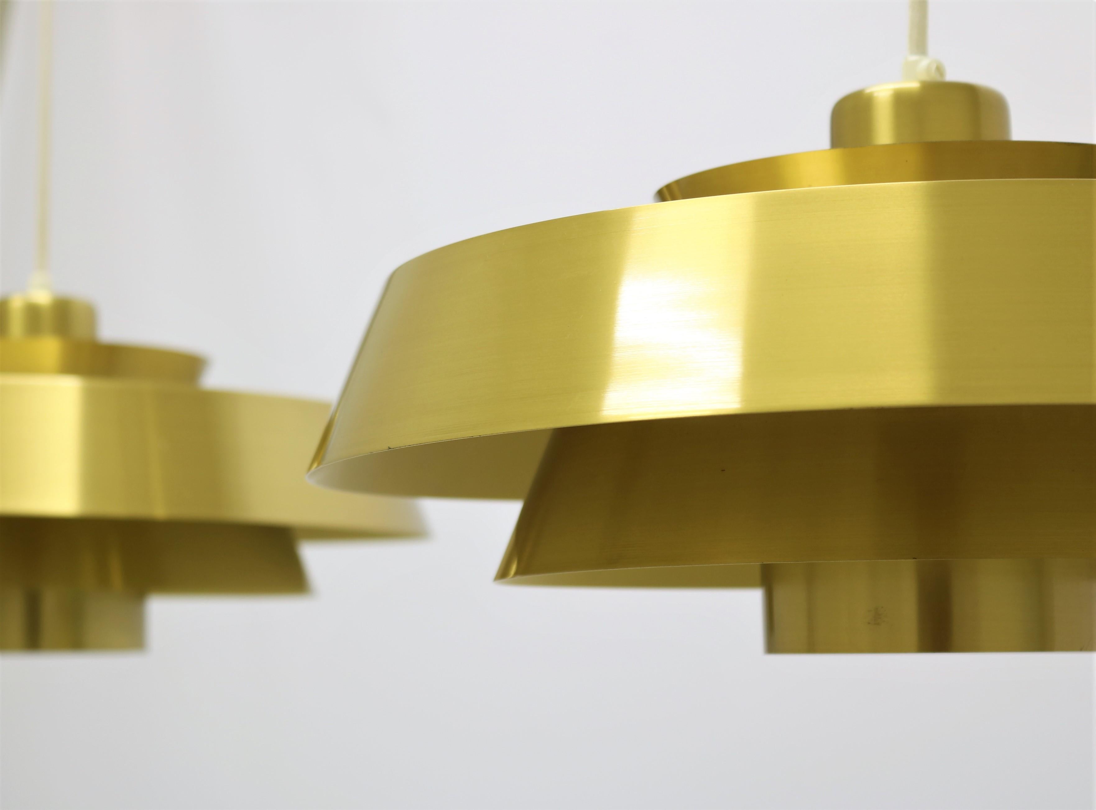 Danish Jo Hammerborg Pair of 1960s Brass 