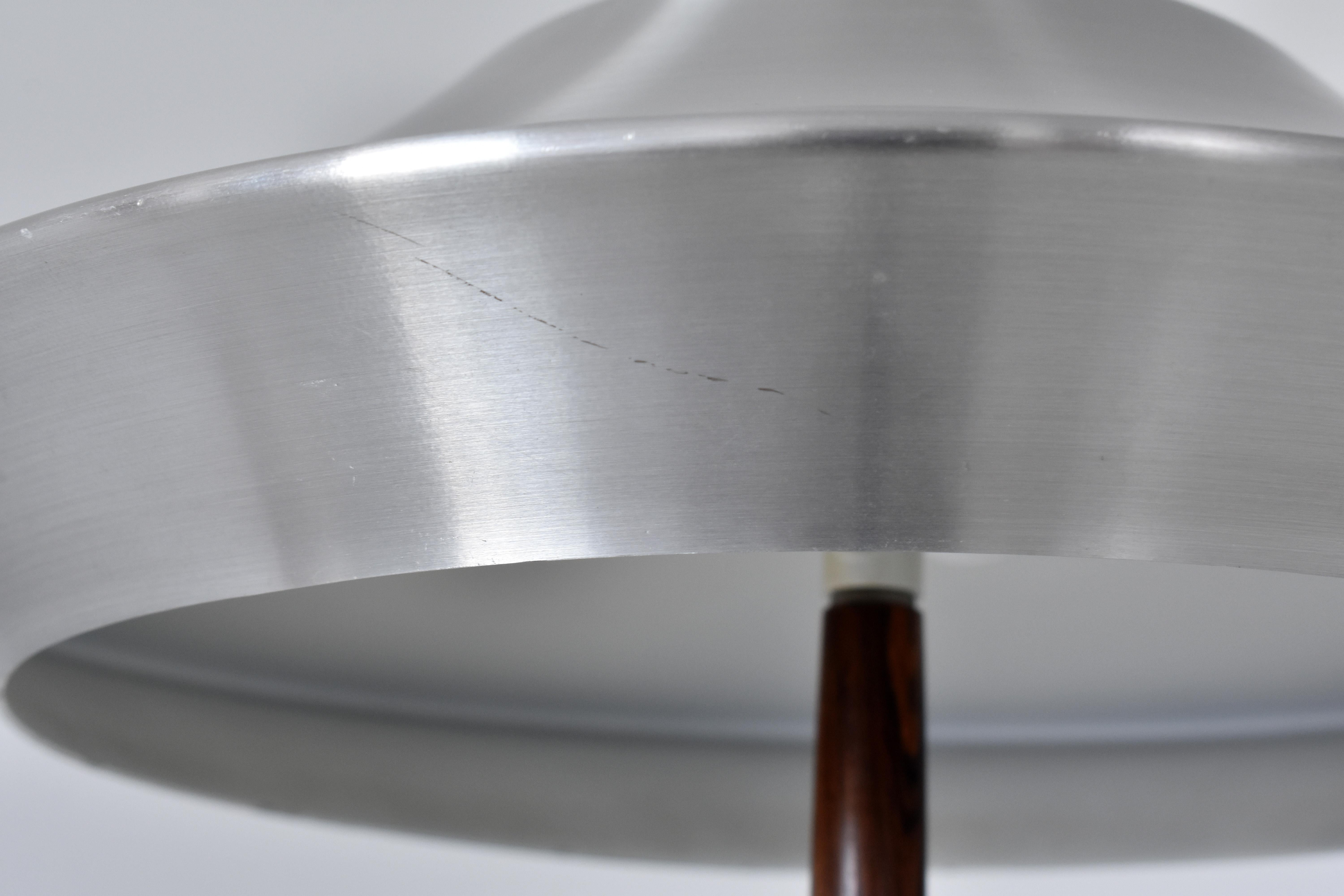 Mid-20th Century Jo Hammerborg, Table lamp, Aluminium, Rosewood, Fog & Mørup, Denmark, 1960s