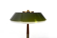 Jo Hammerborg Teak / Brass Table Lamp "Senior" 1960s