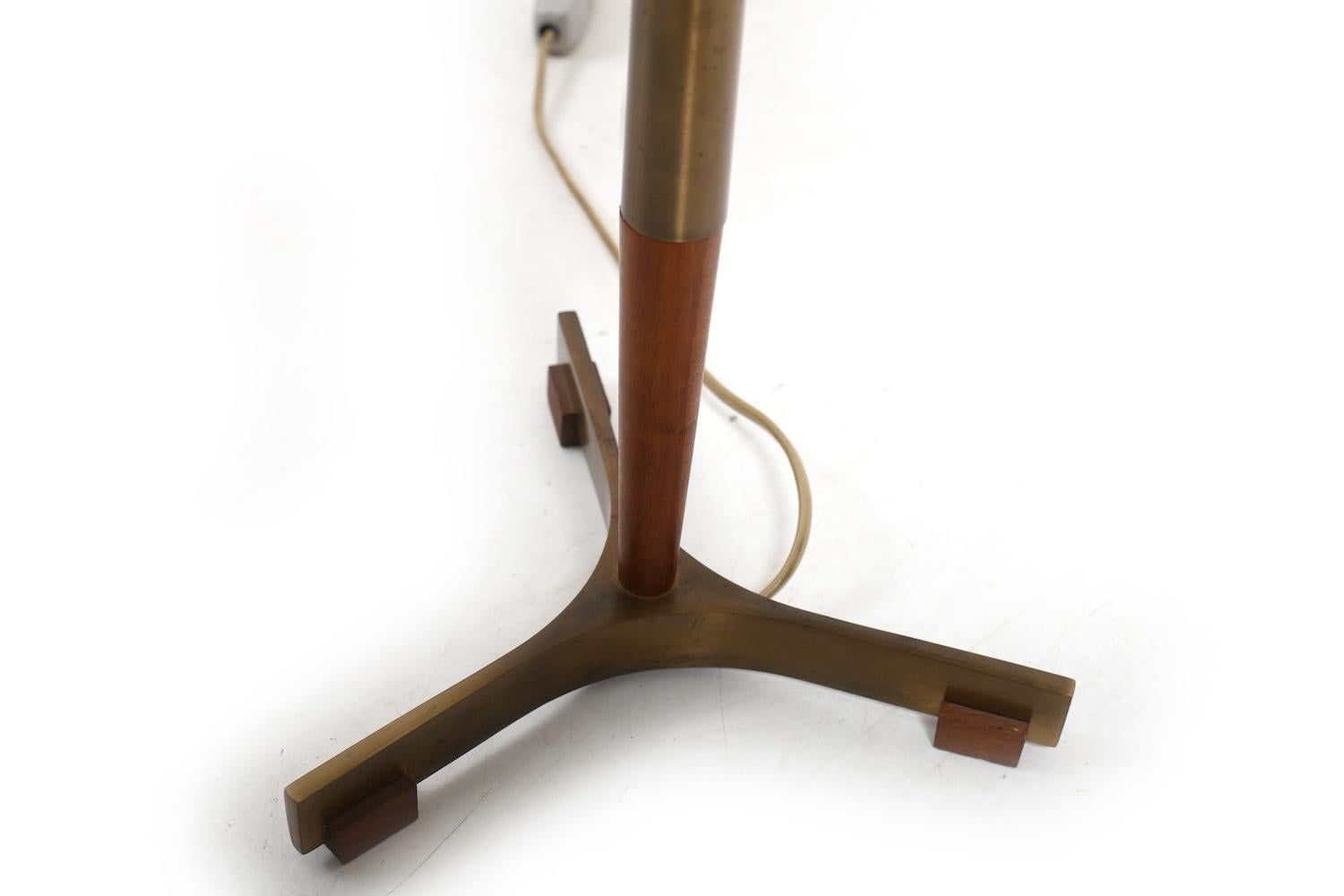 Jo Hammerborg Teak / Brass Table Lamp 