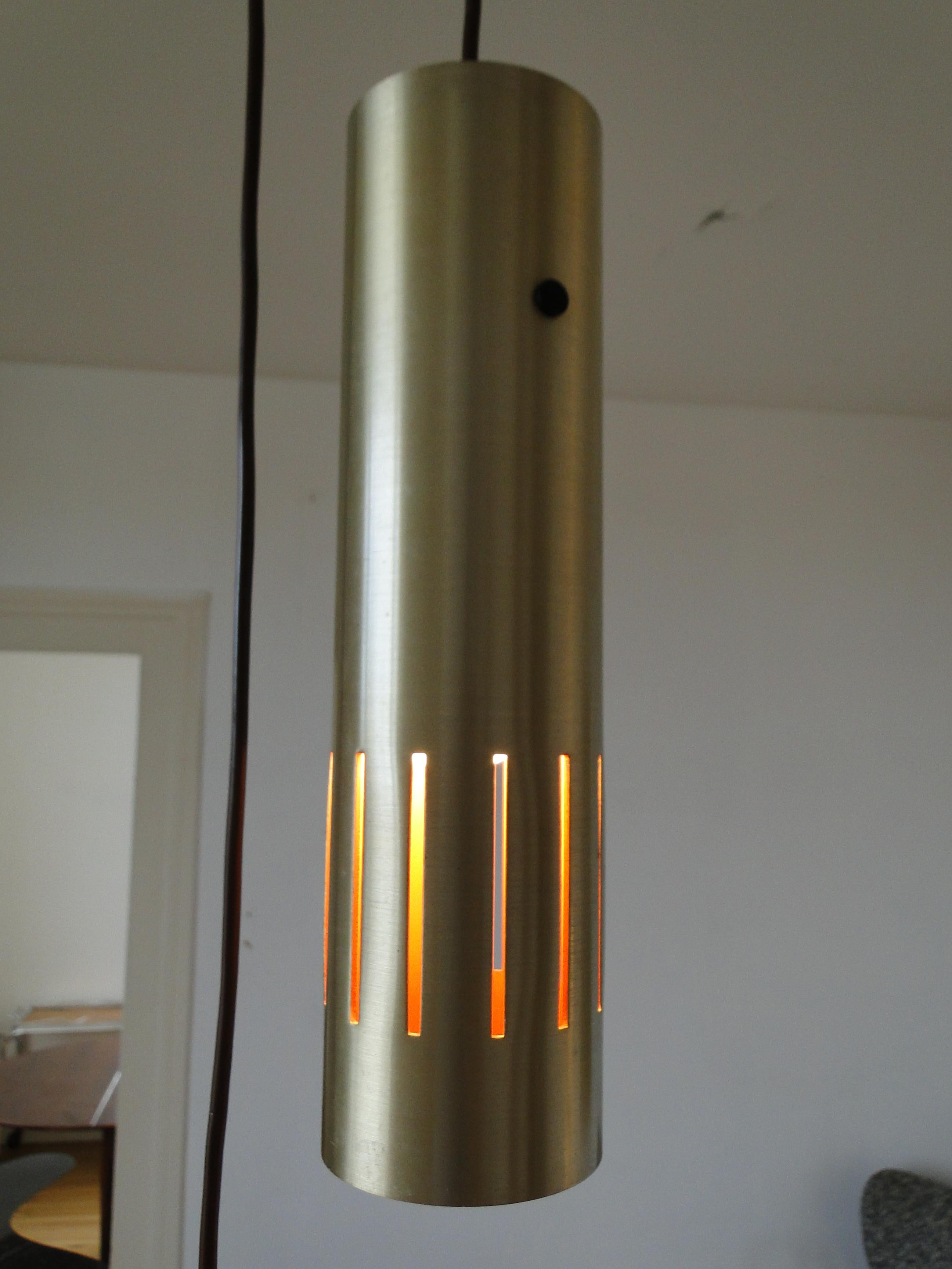 Paire de lampes à suspension en laiton Trombone de Jo Hammerborg pour Fog Morup en vente 4