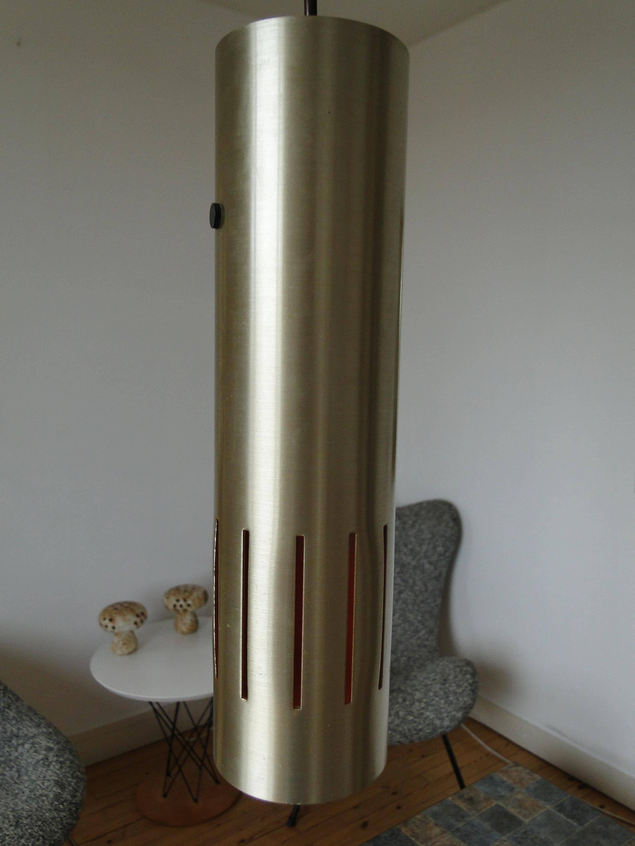 Jo Hammerborg Trombone Pair Brass Pendant Lamps for Fog Morup For Sale 10