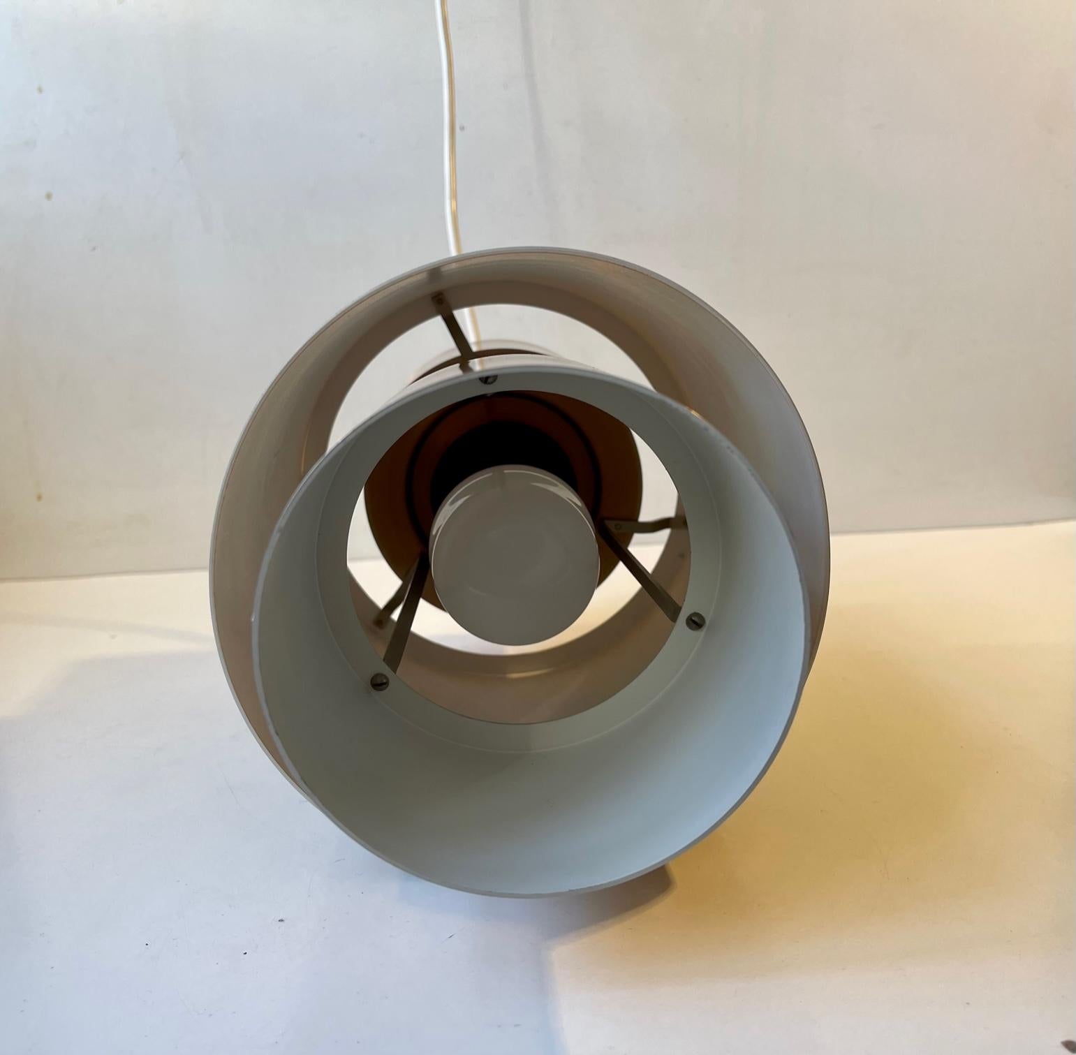 Jo Hammerborg Tunika Copper Pendant Lamp for Fog & Mørup, Danish 1960s For Sale 1