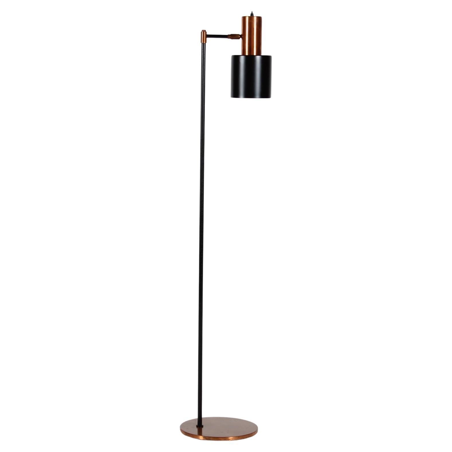 Jo Hammerborg Vintage Kupfer Stehleuchte Model Studio von Fog & Mørup, 1950er Jahre im Angebot