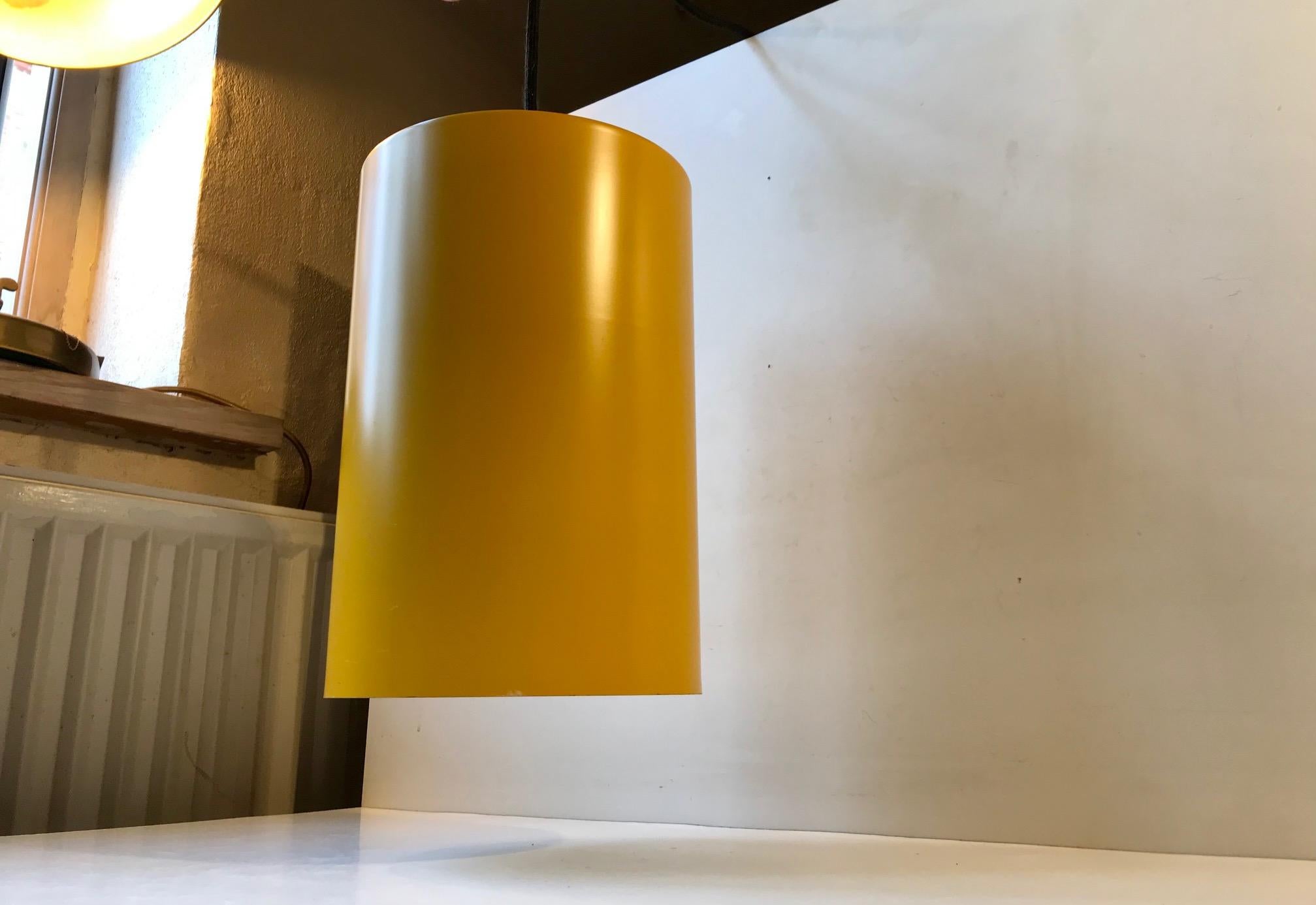 Danish Jo Hammerborg Yellow Sektor Pendant Lamp for Fog & Mørup, 1970s For Sale