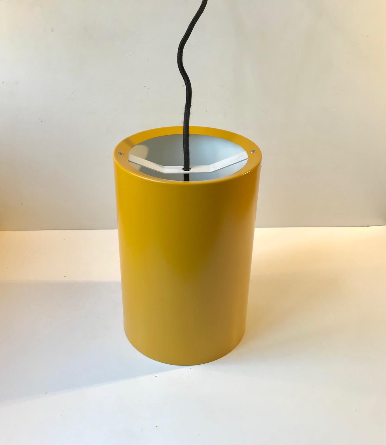 Late 20th Century Jo Hammerborg Yellow Sektor Pendant Lamp for Fog & Mørup, 1970s For Sale