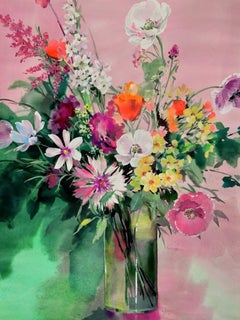 Jo Haran, Jewelled Posy, Original Floral Still Life Painting, Affordable Art