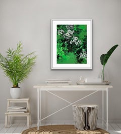 Jo Haran, Delight in Green, Original Contemporary Painting, Floral Art