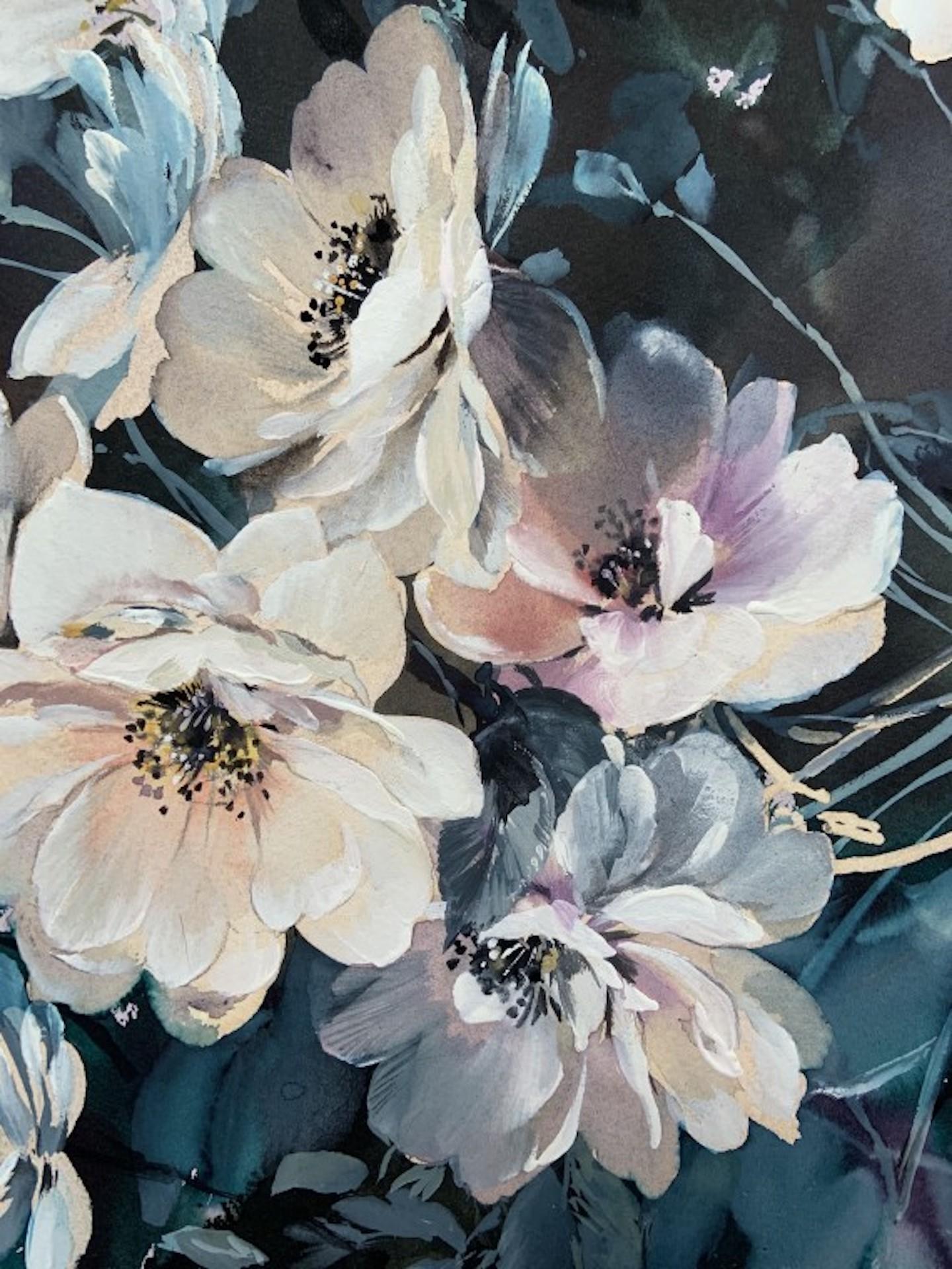 Jo Haran, Light Seeps In, Original Floral Painting, Affordable Art For Sale 1