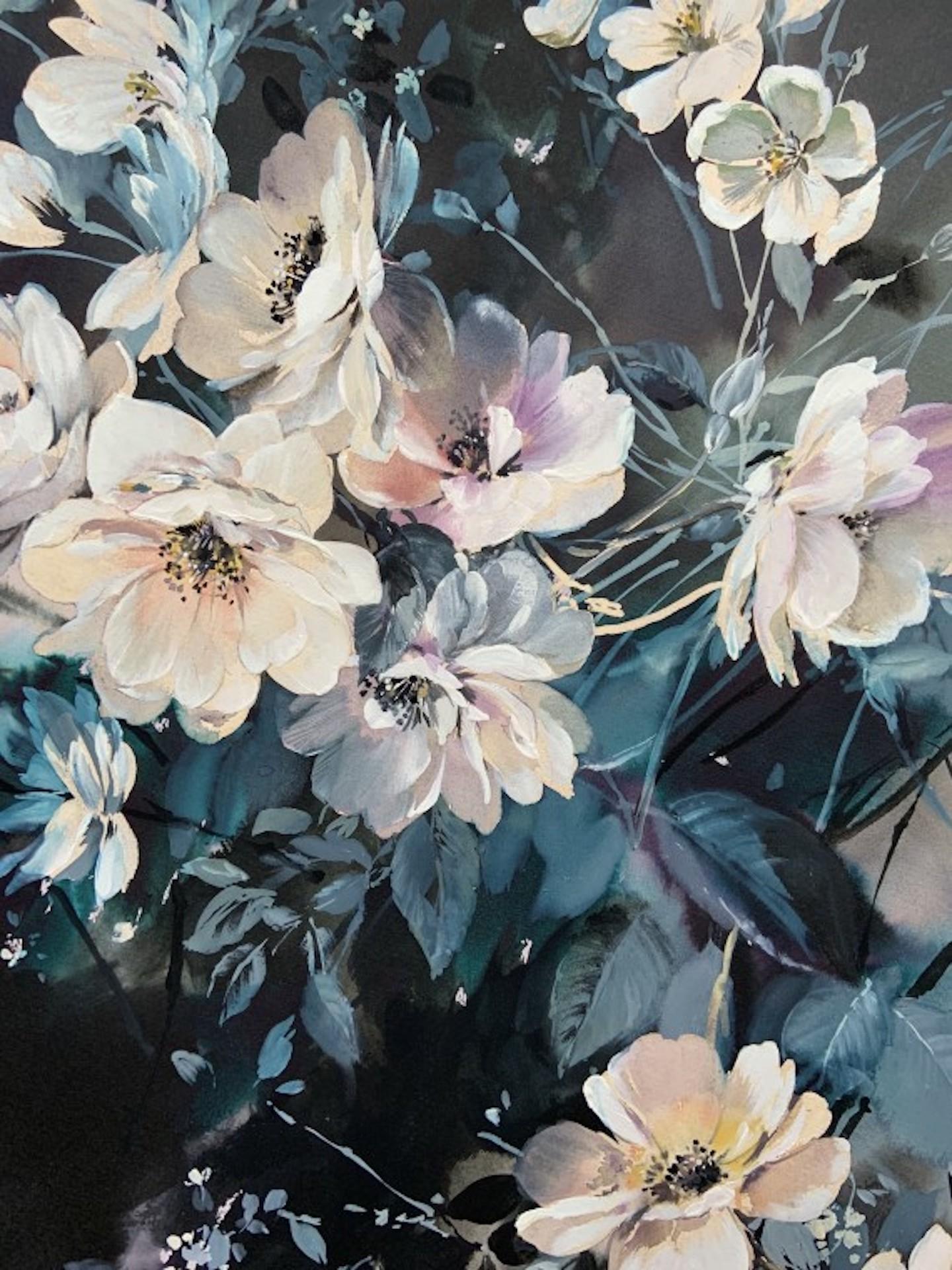 Jo Haran, Light Seeps In, Original Floral Painting, Affordable Art For Sale 2